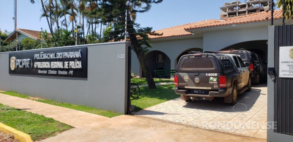 || Sede da Delegacia de Polícia Civil de Marechal Cândido Rondon, a partir de janeiro de 2021.
Imagem: Acervo AquiAgora - FOTO 23 -
