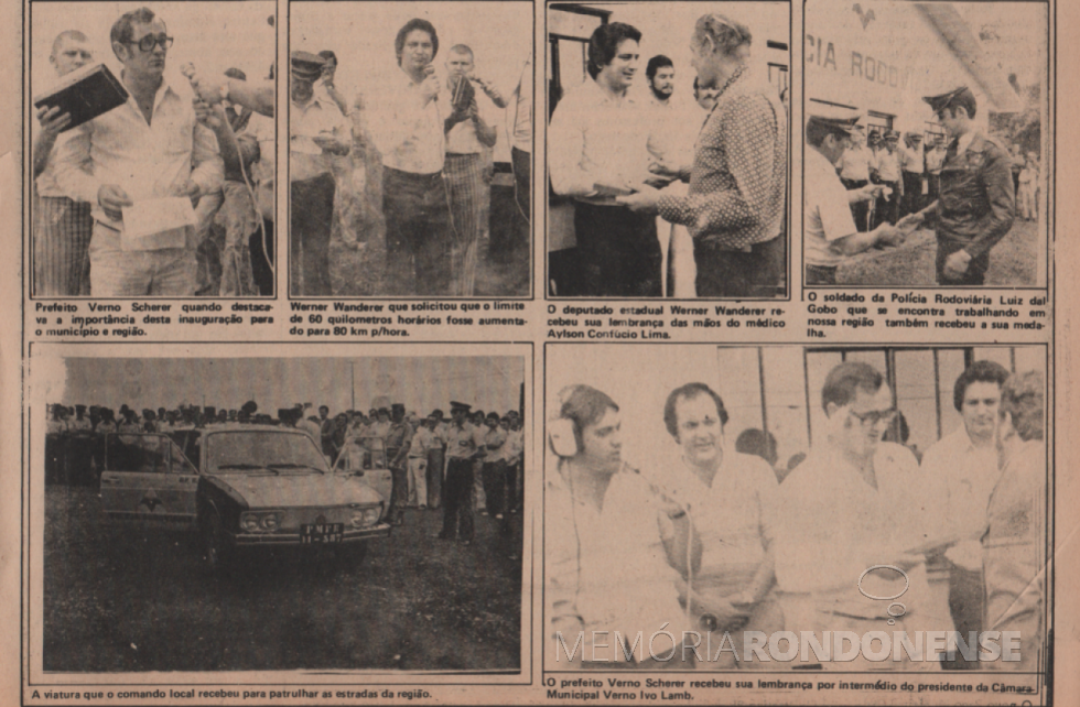||Mais flagrantes da inauguração do Posto da PRE, em maio de 1979.
Imagem: Acervo da Família de Ariovaldo Luiz Bier/Projeto Memória Rondonense - FOTO 2 -