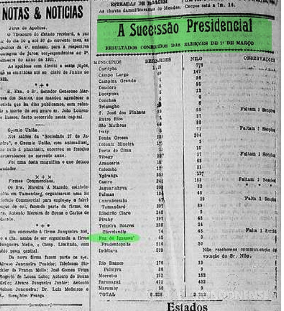 || Nota do jornal