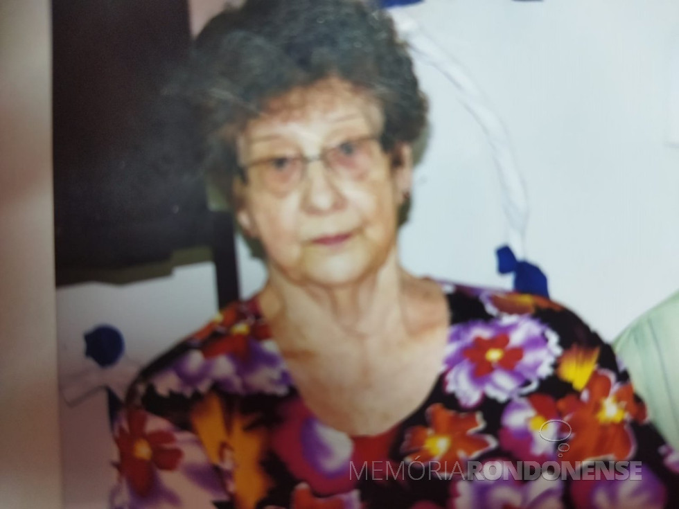 || Pioneira rondonense Helma Müller, falecida em novembro de 2015.
Imagem: Acervo Rogerio Roberto Müller - FOTO 10 -