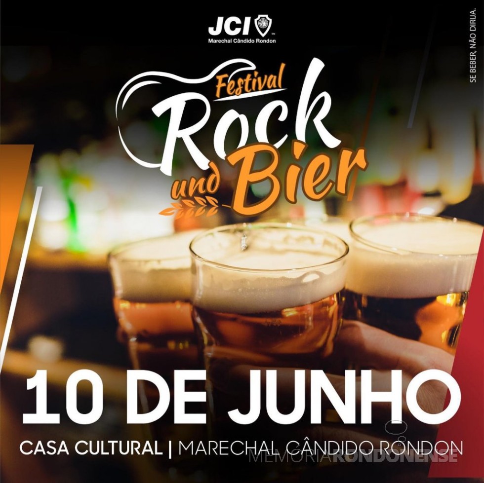 || Cartaz do Festival Rock und Bier que aconteceu em Marechal Cândido Rondon, em junho de 2023.
 Imagem: Acervo JCI - FOTO 24 -
