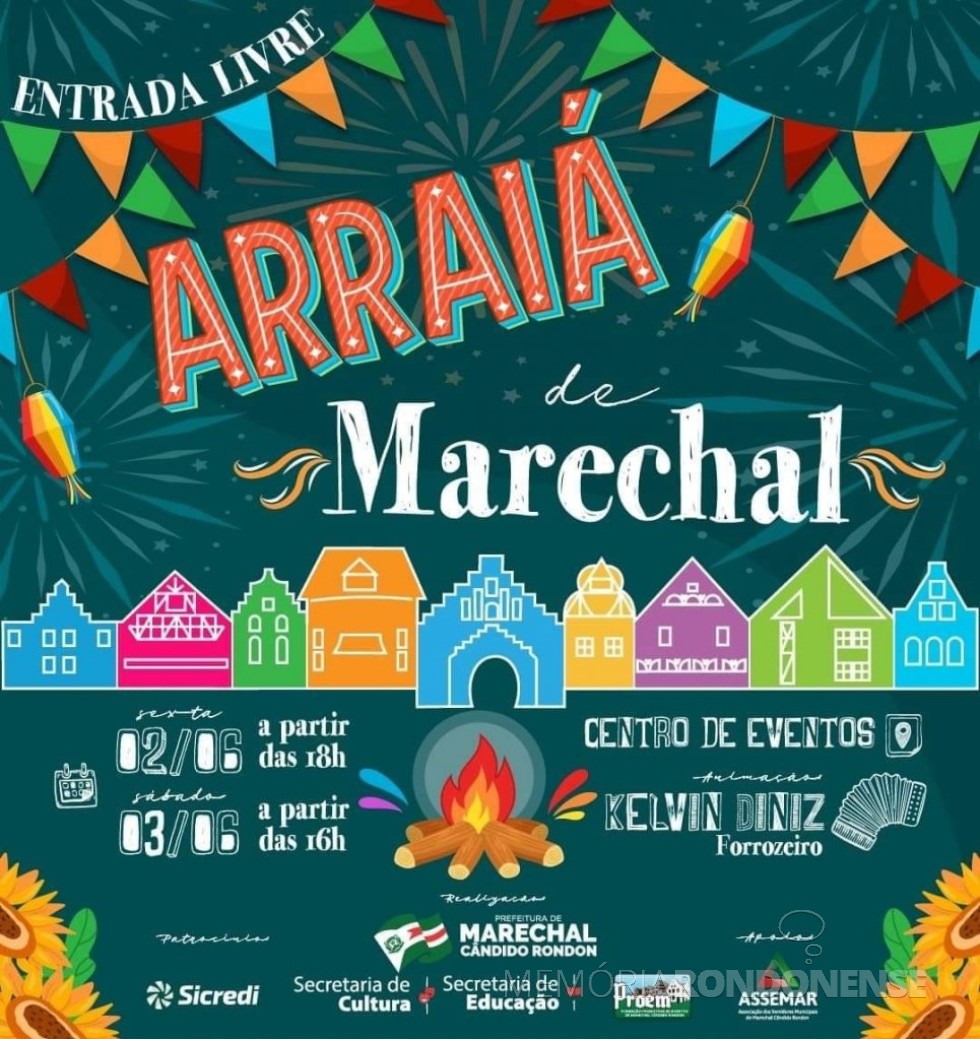 || Convite para a jesta junina municipal de Marechal Cândido Rondon, em junho de 2023.
Imagem: Acervo Imprensa PM-MCR - FOTO 23 - 