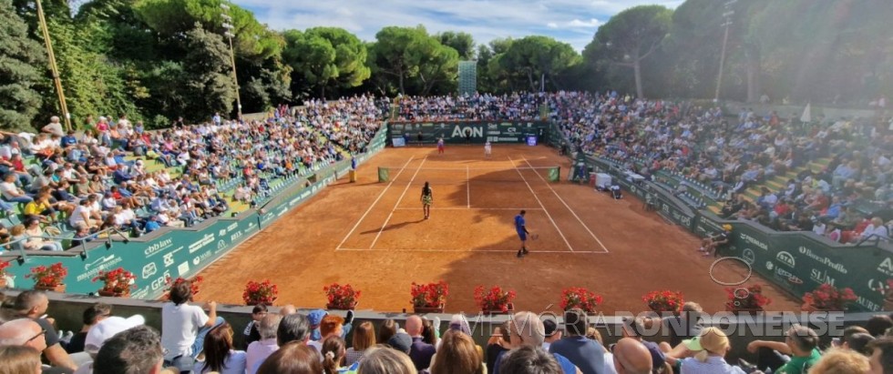 || Quadra de tênis de Gênova, Itália, onde o tenista rondonense Thiago Wild conquistou o troféu da competição, em setembro de 2023.
Imagem: Acervo AON Open Challenger - FOTO 23 - 