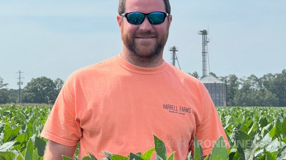 || Sojicultor Alex Harrell, dos Estados Unidos, que bateu o recorde mundial de produção de soja em um hectare irrigado, em agosto de 2023.
Imagem: Acervo Canal Rural - FOTO 16 - 