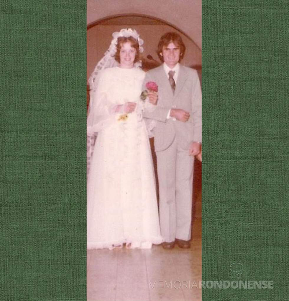 || Jovens rondonenses Marilene Casarotto  e João Luiz Hippler  que casaram-se em maio de 1979.
Imagem: Acervo Lidiane Casarotto Kotz - FOTO 5 - 