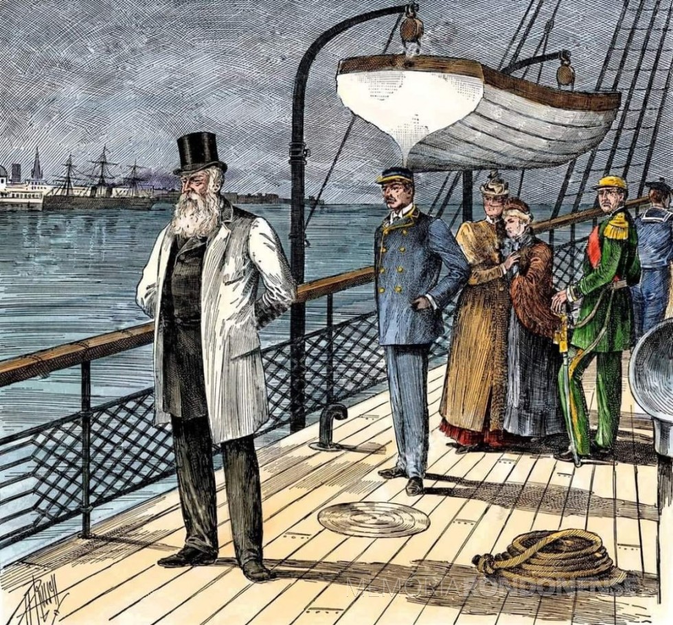 || D. Pedro II a bordo do vapor 