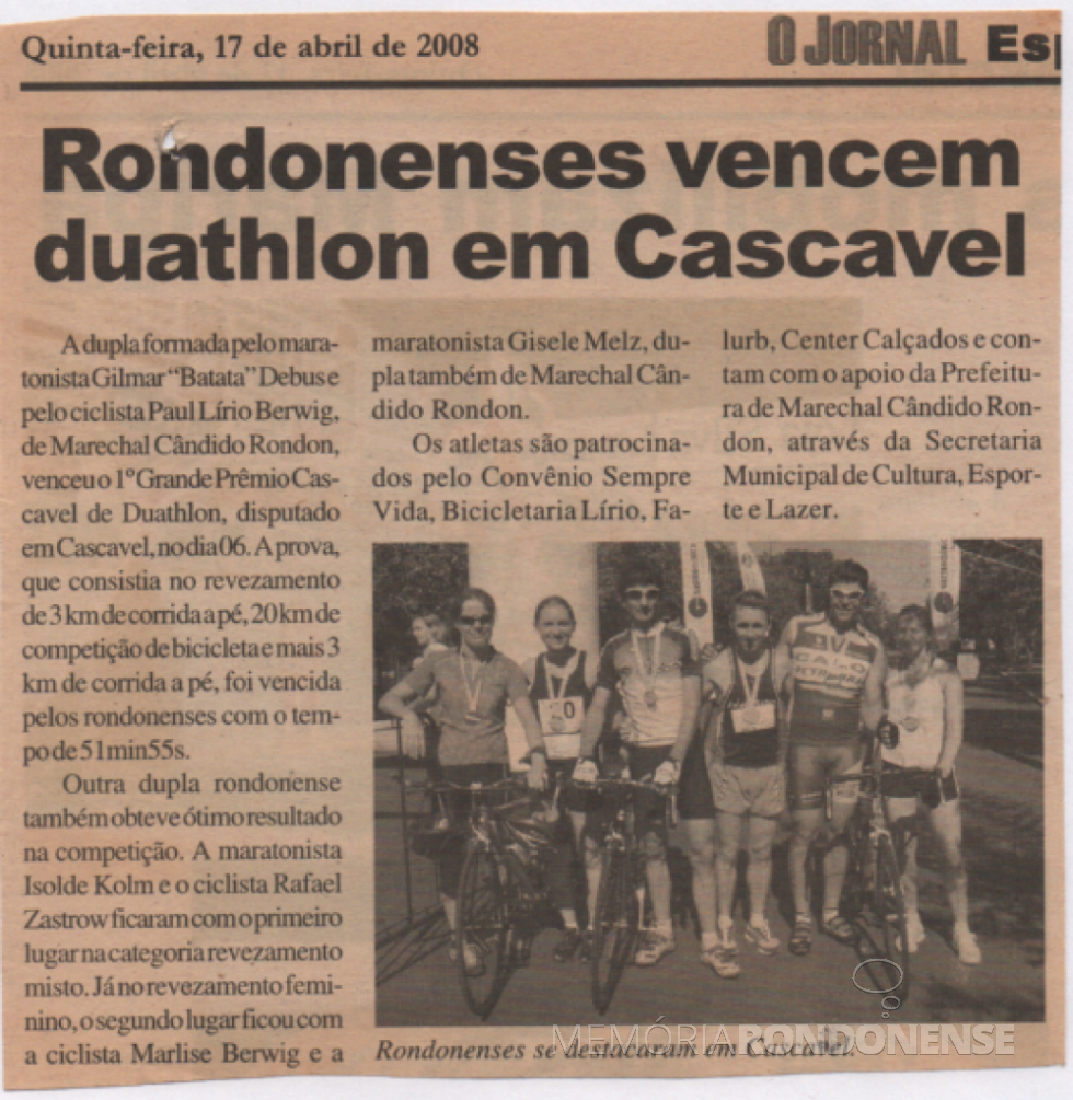 || Recorte do jornal rondonense