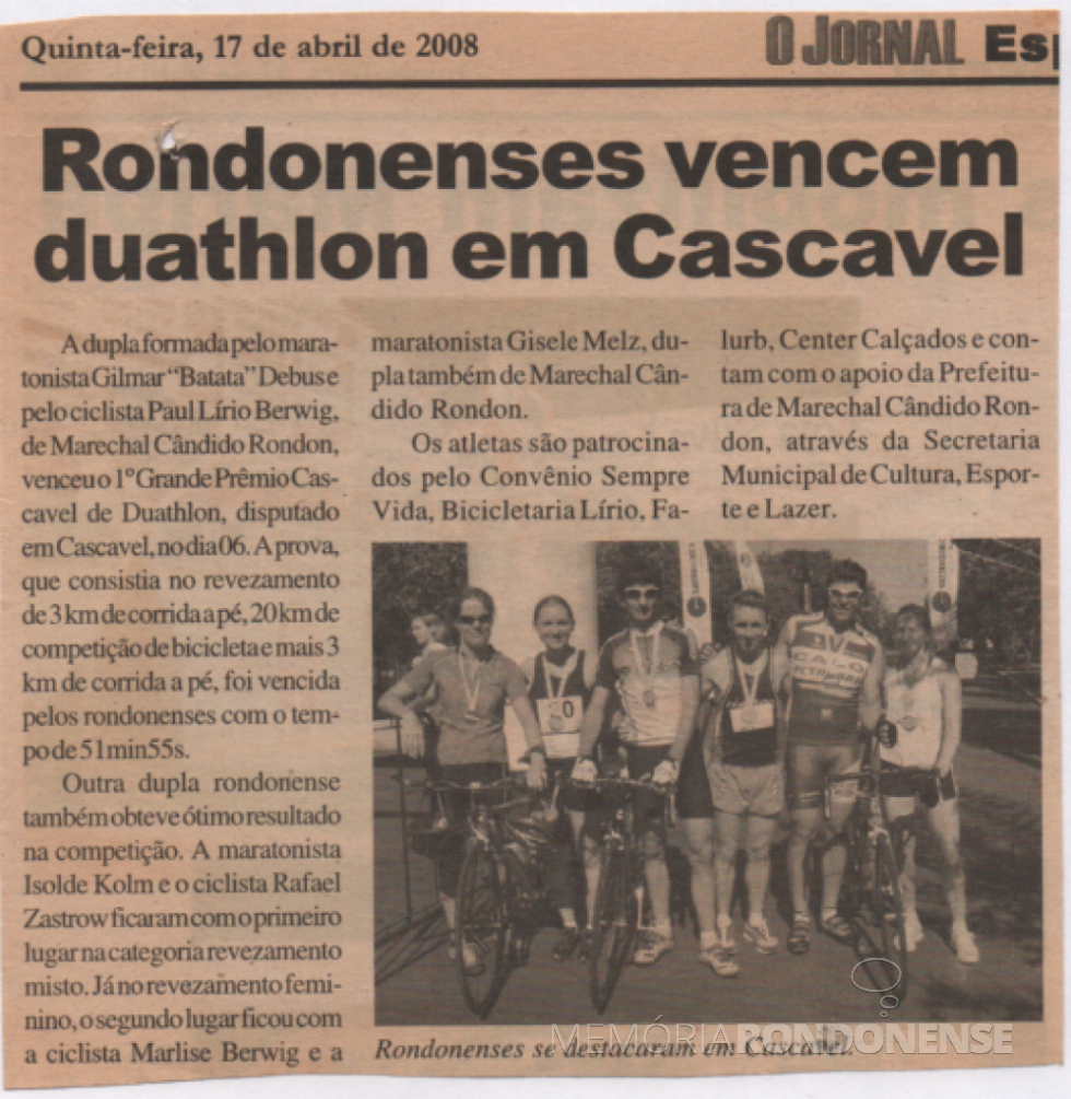 || Recorte do jornal rondonense 