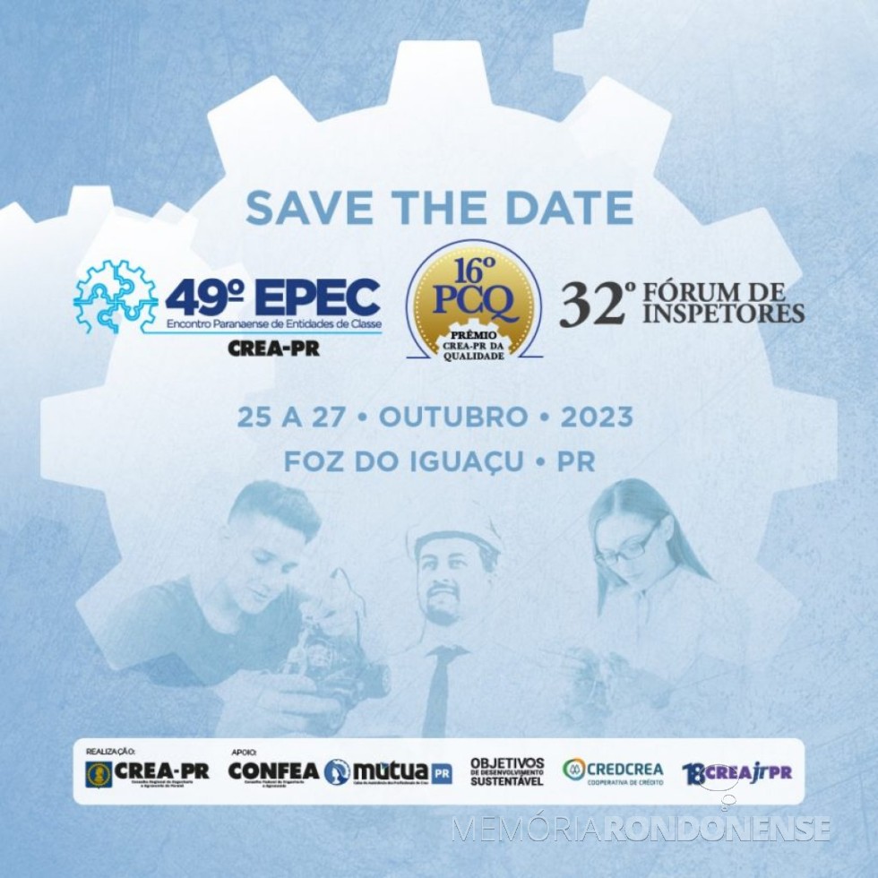 || Cartaz do 49º EPEC que aconteceu na cidade de Foz do Iguaçu, em outubro de 20-23.
Imagem: Acervo Crea-PR - 22 - 