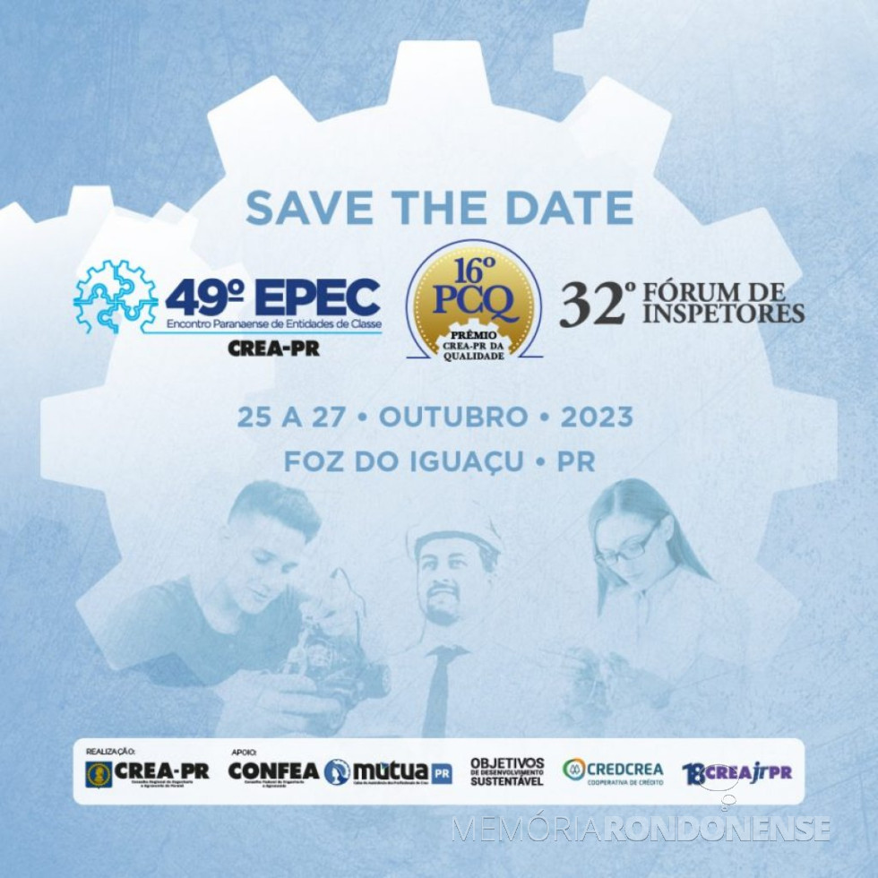 || Cartaz do 49º EPEC que aconteceu na cidade de Foz do Iguaçu, em outubro de 2023.
Imagem: Acervo Crea-PR - 23 -