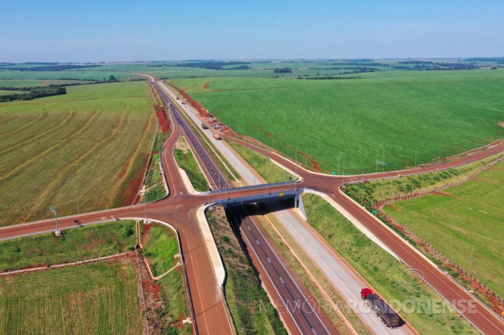 || Vista aérea do do Contorno Oeste de Cascavel duplicado, inaugurado em novembro de 2023.
Imagem: Acervo PretonoBranco - FOTO 11 -