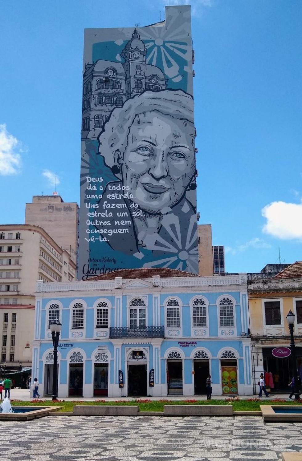 || Mural em homenagem a Helena  Kolody na Capital Paranaense, concluído em dezembro de 2023.
Imagem: Acervo Maurilio Passari/Facebook - FOTO 35 - 