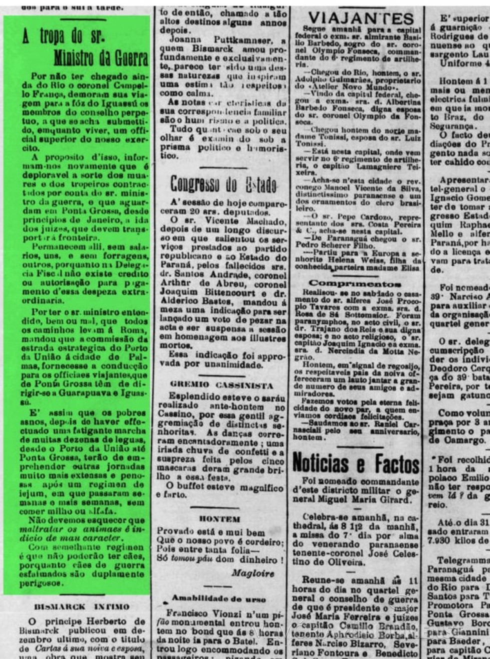 || Recorte do jornal curitibano