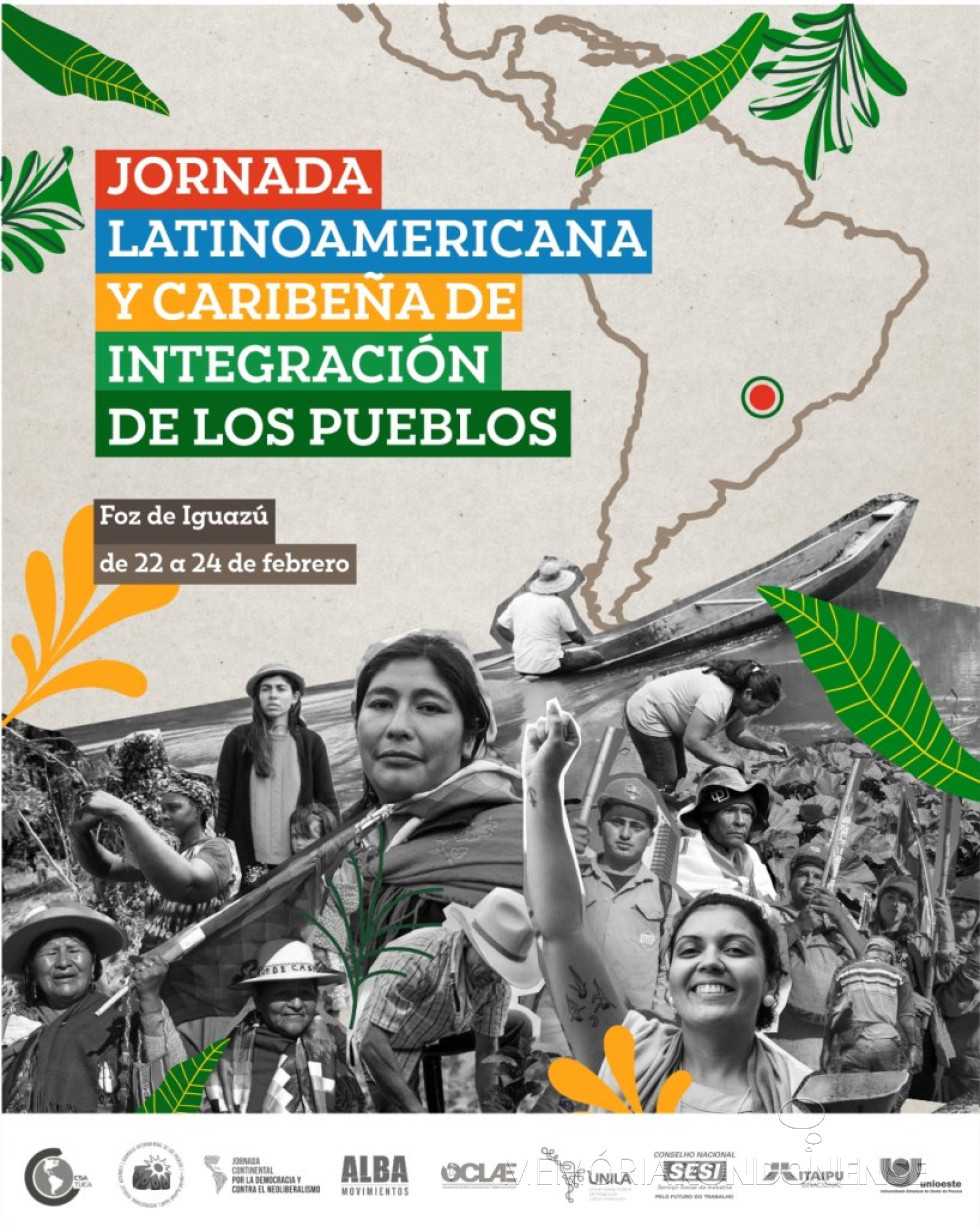 || Cartaz da Jornada Latino-americana e Caribenha de Integração dos Povos, em fevereiro de 2024.
Imagem: Acervo MRP - FOTO 23 -
