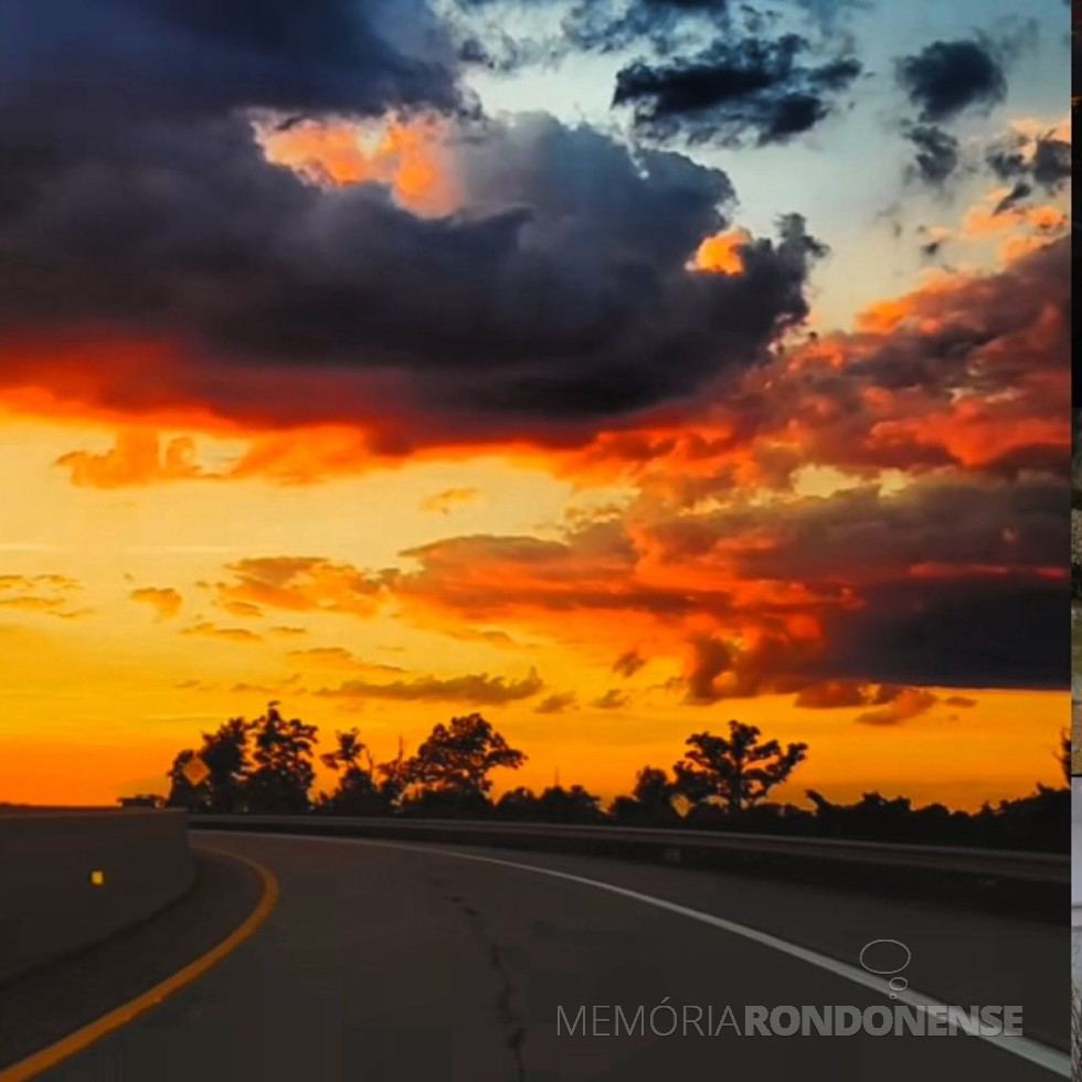 || Pôr do sol em Marechal Cândido Rondon, em 27 de março de 2022, clicado pelo rondonense Micon Pfeiffer - FOTO 23 -