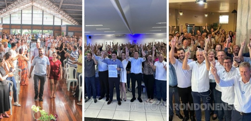 || Encontros partidários em Marechal Cândido Rondon, da esquerda à direita: dia 16, União Brasil, dia 22, Pl e dia 23, PP, em março de 2024.
Imagem: Acervo Blogdo Jadir - FOTO 17 - 