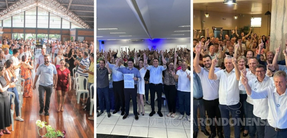 || Encontros partidários em Marechal Cândido Rondon, da esquerda à direita: dia 16, União Brasil, dia 22, Pl e dia 23, PP, em março de 2024.
Imagem: Acervo Blog do Jadir - FOTO 19 -