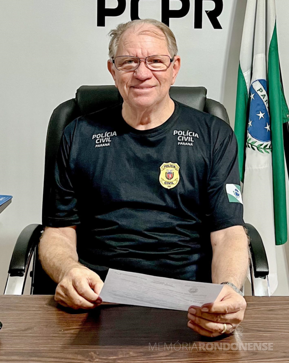 || Delegado Pedro Lucena que assumiu a 47ª Delegacia de Polícia Civil de Marechal Cândido Rondon, em fevereiro de 2024.
Imagem: Acervo Rádio Difusora do Paraná - FOTO 11 - 