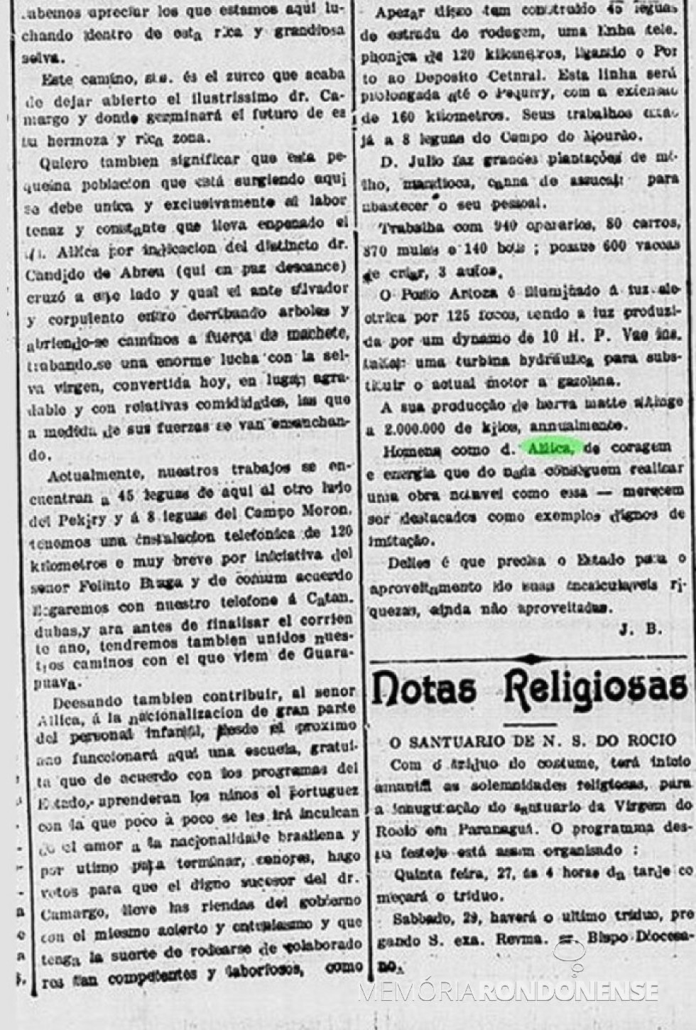 || Nota do jornal (parte final)