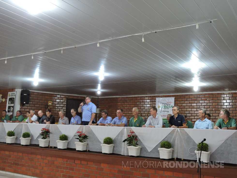 || Celso prediger, diretor-presidente procedendo a abertura da Assemblçeia Geral Ordinária da Cercar, em março de 2024.
Imagem: Acervo Cercar - FOTO 32 -