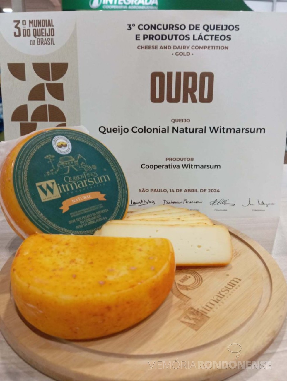 || Queijo de Witmarsum, eleito o melhor queijo do mundo, em abril de 2024.
Imagem: Acervo AEN-PR - FOTO 26 - 