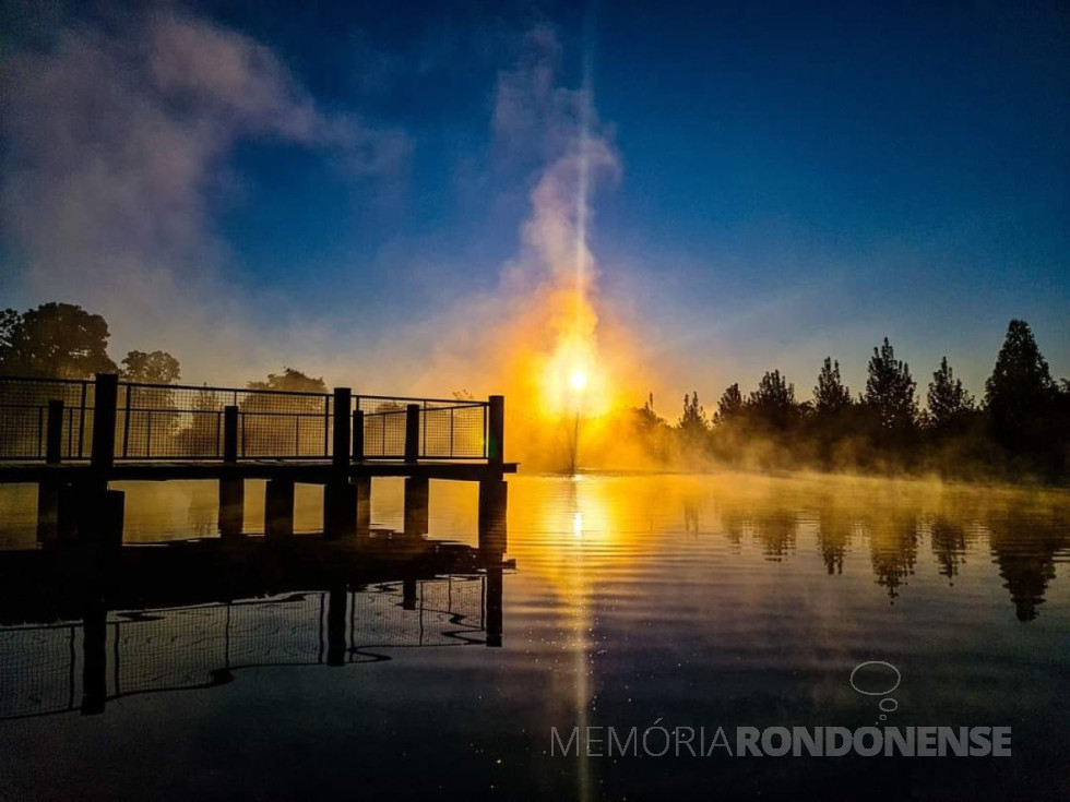 || Amanhecer no município de Nova Santa Rosa, em 19 de abril de 2024, clique feito no Lago Municipal.
Imagem: Acervo e crédito de Roberto Kleinschmidt - FOTO 46 -
