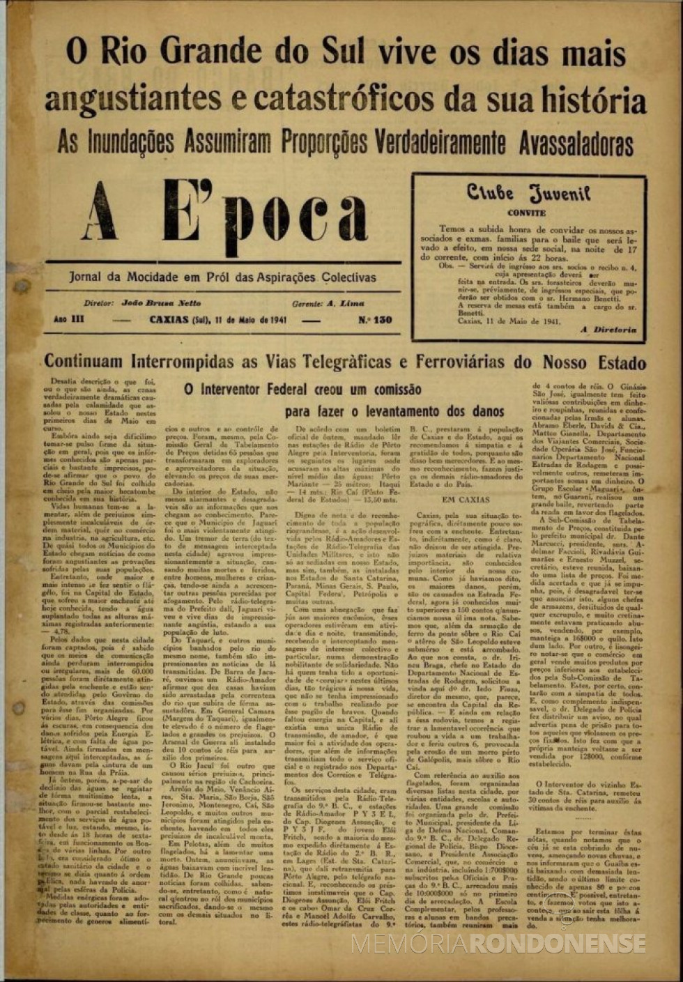 || Destque do extinto jornal