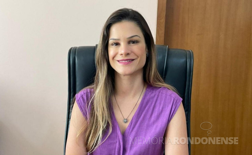 || Josiane Labrode Ruaber, 1ºª dama de Marechal Cândido Rondon, eleita presidente da ADAMPO, em final de avril de 2024.
Imagem: Acervo O Presente - FOTO 39 -