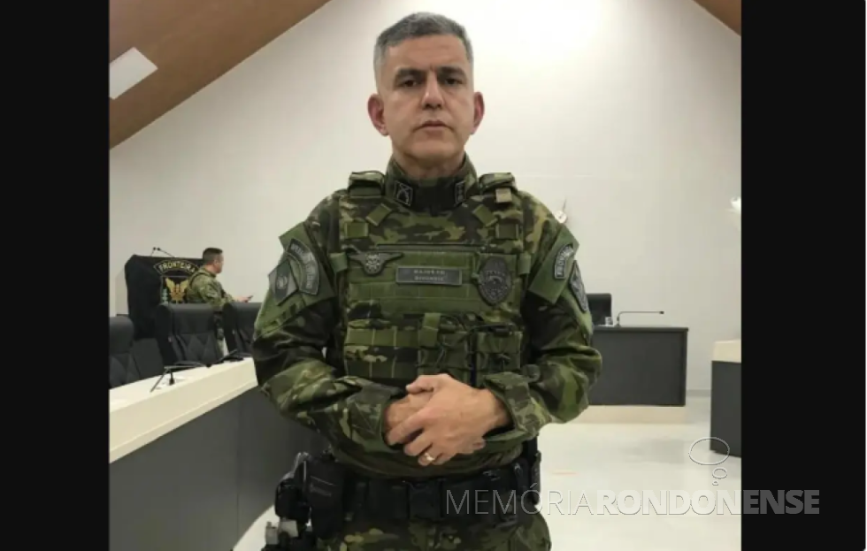 || Divonsir de Oliveira Santos que assumu o comando do Batalhão de Polícia de Fronteira (BPFron), em junho de 2024.
Imagem: Acervo Rádio Difusora do Paraná - FOTO 22 -