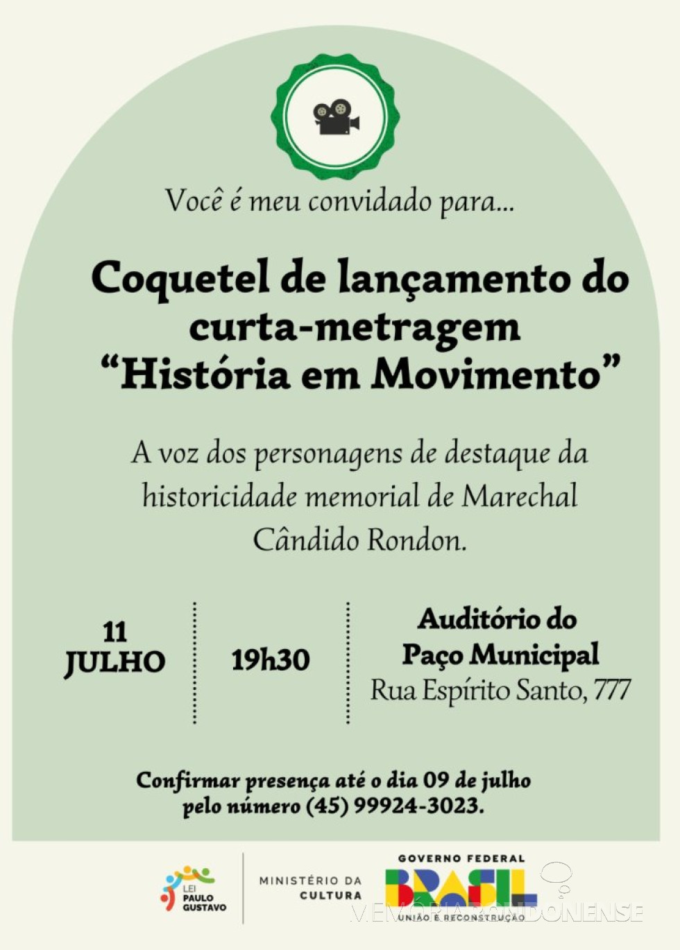 || Convite para lançamento do curta-metragem