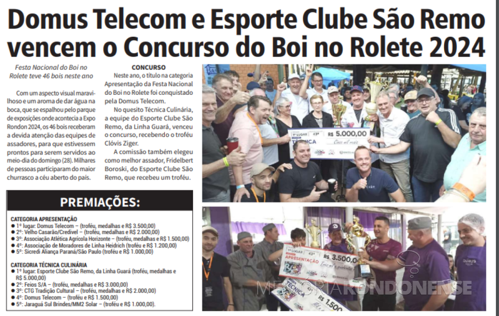 || Recorte do jonral rondonense