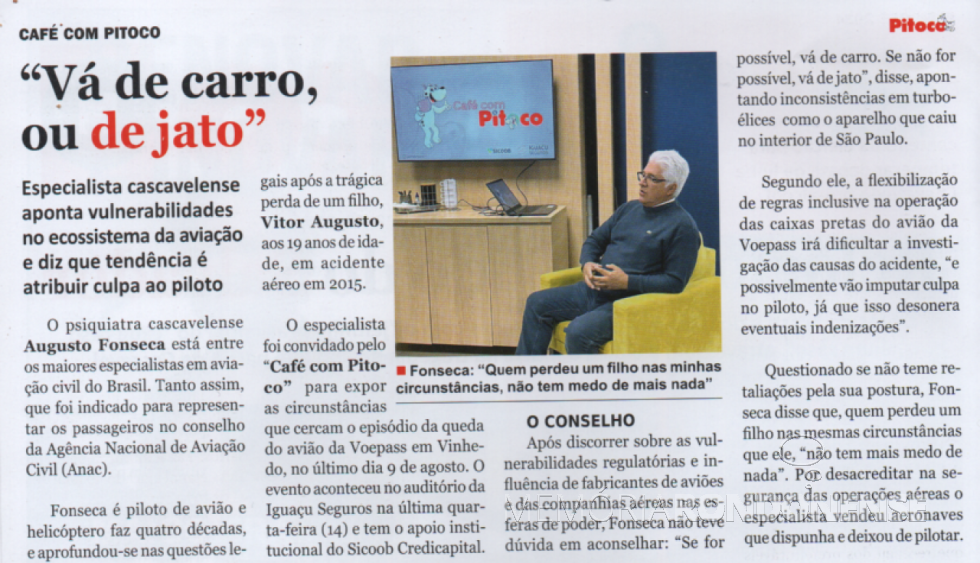 || Recorte da entrevista de Augusto Fonseca, em agsoto de 2024.
Imagem: Acervo O Pitoco - FOTO 28 -