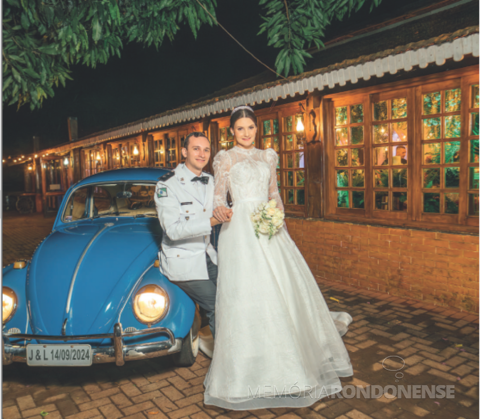 || Noivos Jhessica Kremer e Lucas Gabriel Schlogl que casaram em setembro de 2024.
Imagem: Acervo Tribuna do Oeste - crédito de Jones Souza - FOTO 30 -