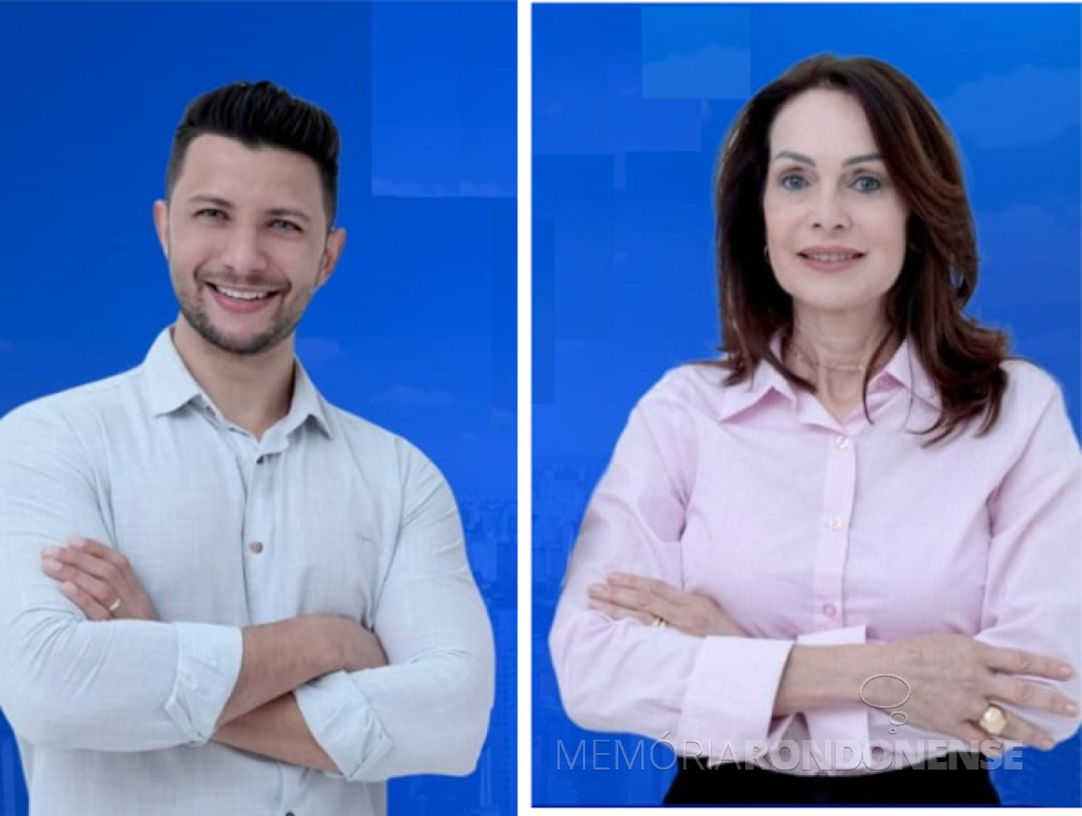 || Rodrigo Ribeiro e Judith Sendtko, eleitos prefeito e vice-prefeita de Palotina, em outubro de 2024.
Imagem: Folha de Palotina - FOTO 32 -