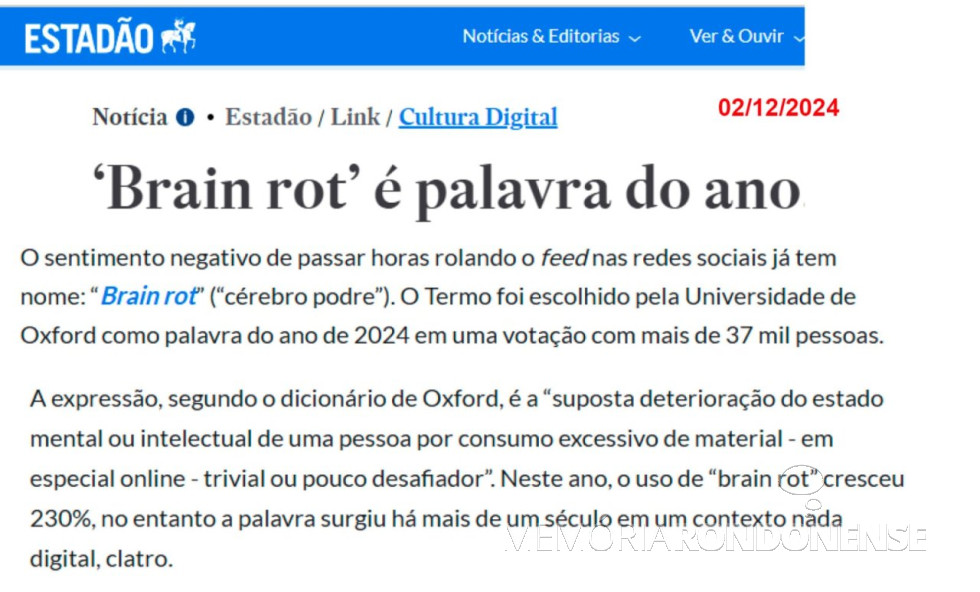 || Recorte do jornal