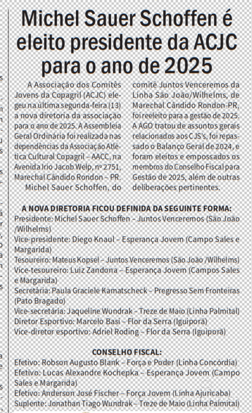 || Recorte do jornal rondonense