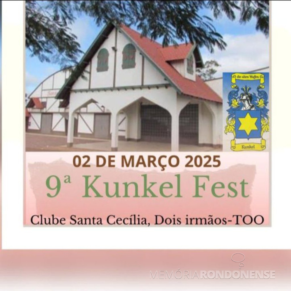 || Cartaz convite para o 9º Encontro da Família Kunkel, em março de 2025.
Imagem: Acervo Projeto Memória Rondonense - FOTO 23 -