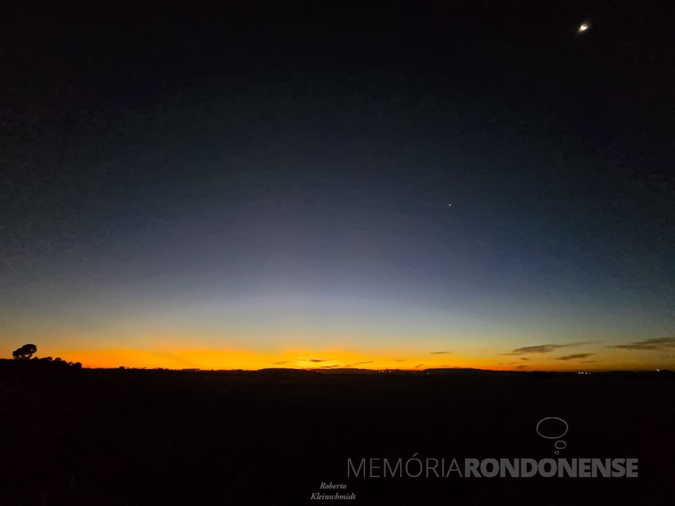 || Final do dia na região da cidade de Marechal Cândido Rondon, em 05 de janeiro de 2025.
Imagem: Acervo e crédito de Roberto Kleinschmidt / Facebook - FOTO 25 -