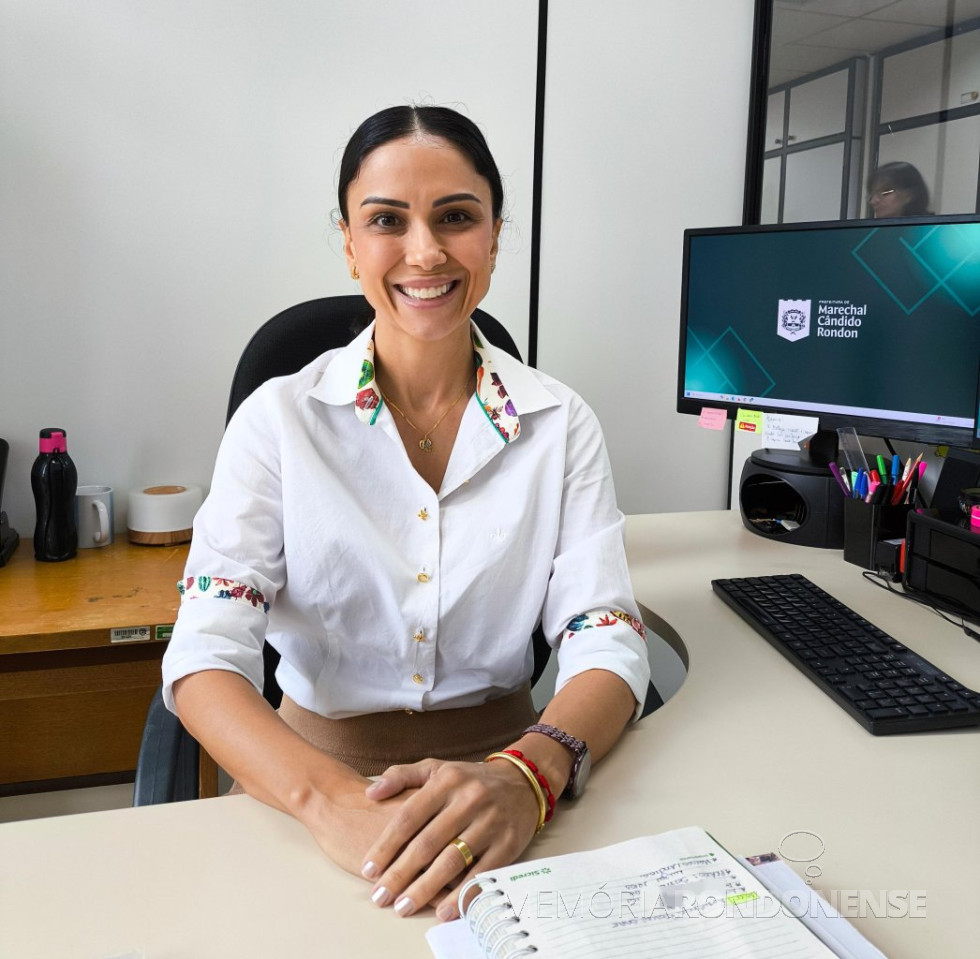|| Luana Elisa da Silveira Brandt, nomeada procuradora-geral de Marechal Cândido Rondon, em fevereiro de 2025.
Imagem: Acervo Imprensa - PM-MCR - FOTO 15 -