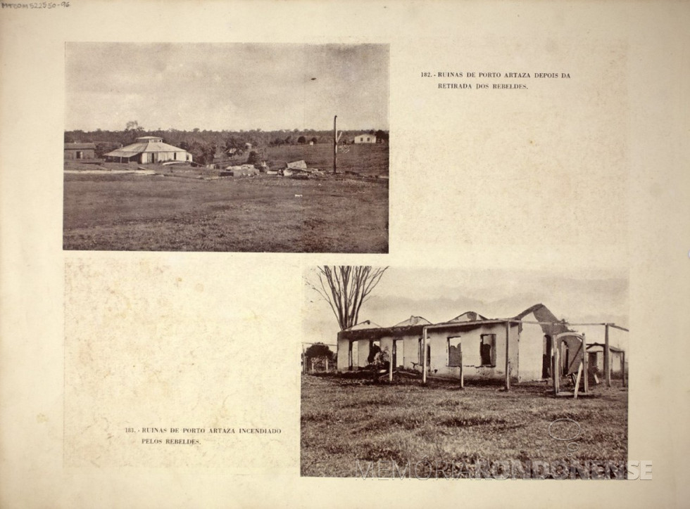 || Outras imagens da destruição em Porto Artaza protagonizada pelo revoltosos.
Imagem: Acervo Oi Futuro - FOTO 11 -