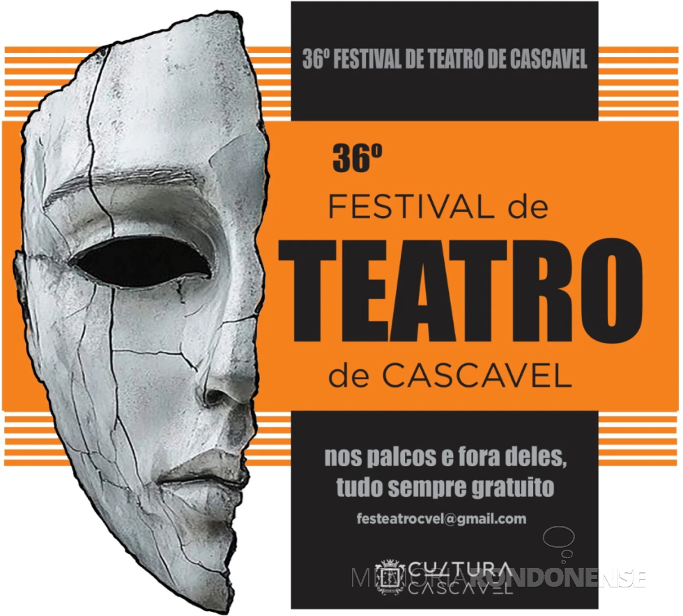 || Cartaz do 36º Festival de Teatro de Cascavel.
Imagem: Acervo Município de Cascavel - FOTO 21 -