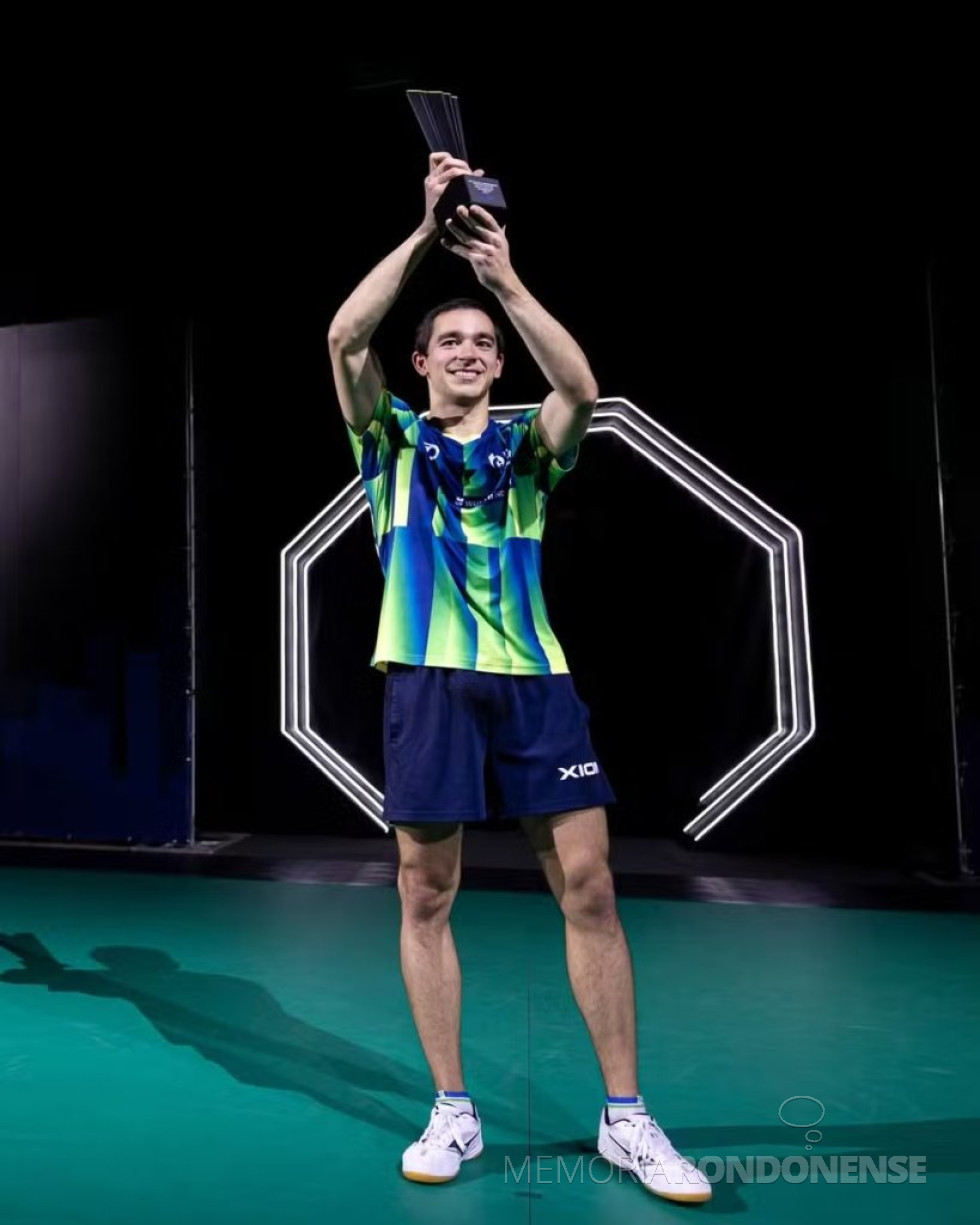 || Mesatenista brasileiro Hugo Calderano, campeão do WTT 2025, em agosto de 2025.
Imagem: Acervo O Globo - FOTO 34 -