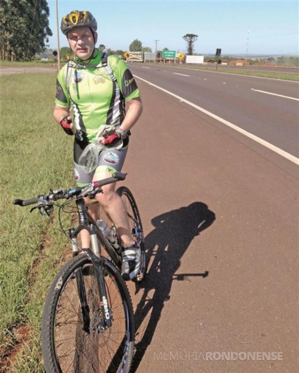 || Ciclista Sérgio Mokfa primeiro rondonense a realizar  de bicicleta um  trajeto de 320 quilômetros  num único dia. 
Imagem: Acervo do ciclista - FOTO 15 –