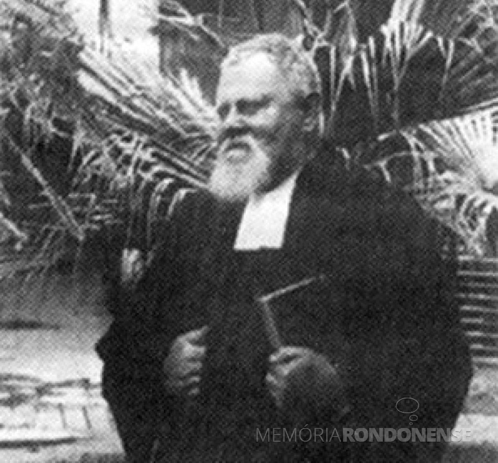 || Pastor Otto Kuhr, fundador do Sínodo Luterano Paraná/Santa Catarina, em 1905. 
Imagem: Acervo Jornal O Caminho - FOTO 2 - 