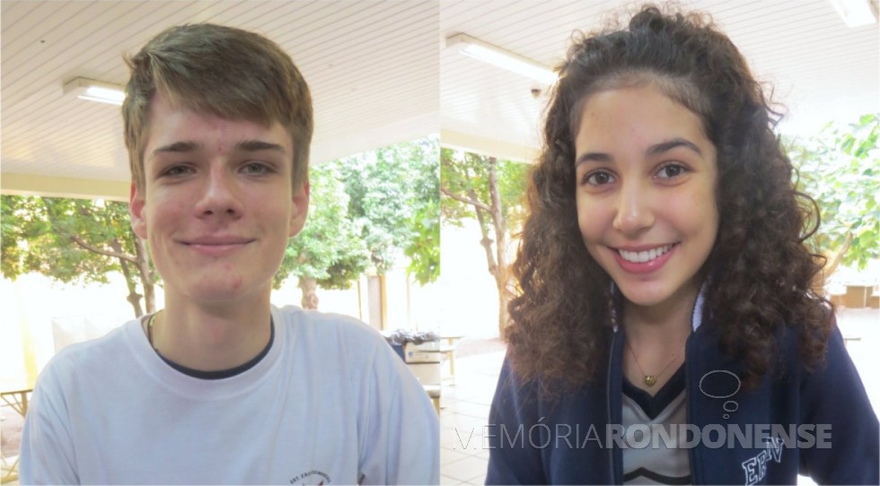 || Estudantes rondonenses GaBriel Zanon Dahmer e Isabel Beatriz Feiden da Costa selecionados para o Parlamento Jovem Brasileiro 2018. 
Imagem: Acervo O Presente - FOTO 12 -
 