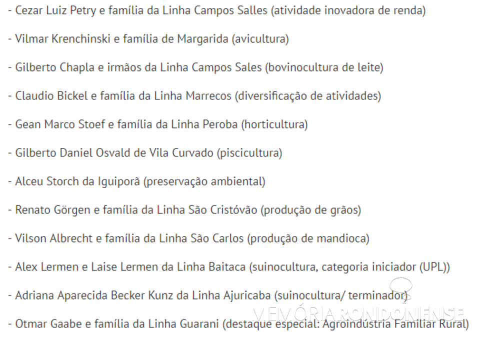 || Tabela dos homenageados com o Prêmio Produtor Destaque 2019.
Imagem: Acervo AquiAgora.net - FOTO 11 -