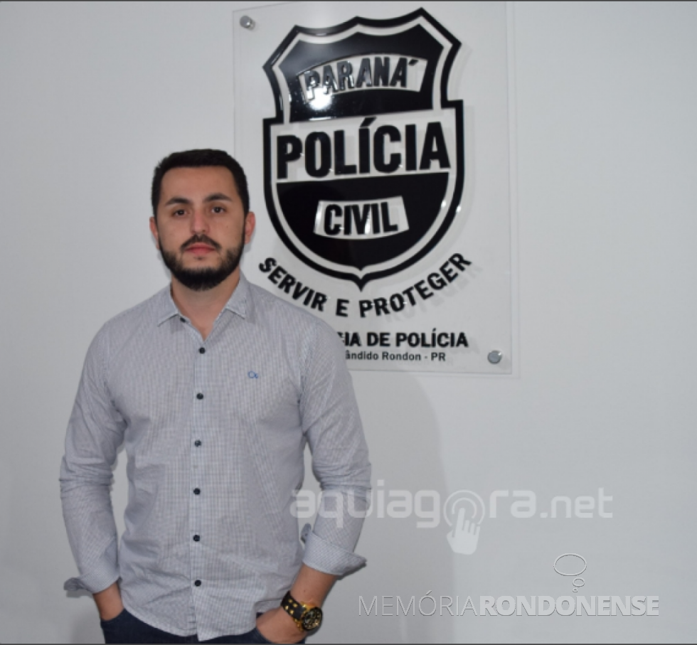 || Delegado Rodrigo Bapista Santos que assumiu a Delegacia de Polícia de Marechal Cândido Rondon, em março de 2019. 
Imagem: Acervo AquiAgora.net - FOTO 11 - 