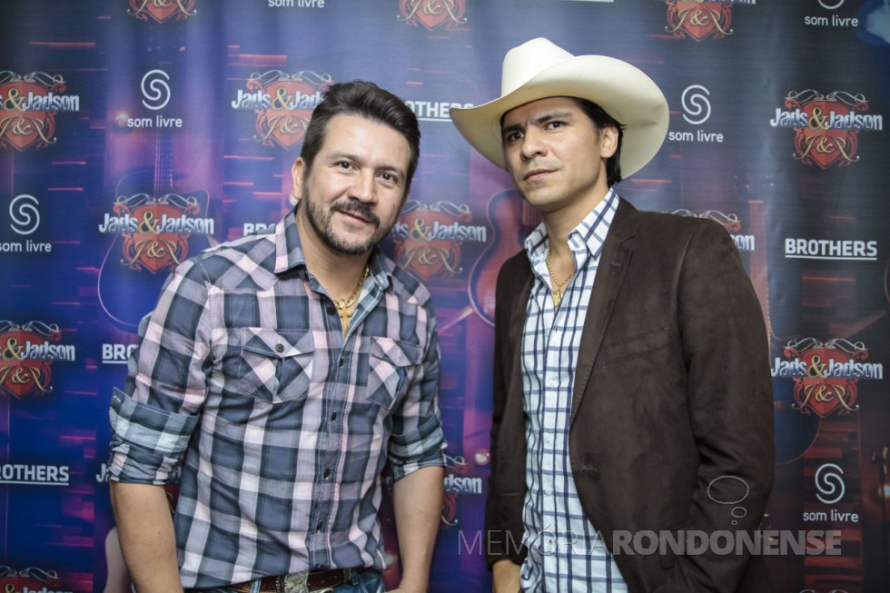 || Dupla sertaneja Jads & Jadson que se apresentou na cidade de Entre Rios do Oeste, em junho de 2018. 
Imagem: Acervo AF Notícias - FOTO  9 -