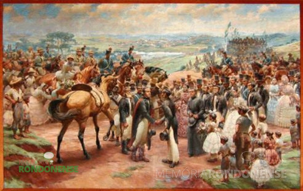 || Recepção ao baiano Zacarias de Góis e Vasconcellos na entrada de Curitiba, em dezembro de 1853.
Arte: José Nisio
Acervo: Governo do Paraná - FOTO 3 -