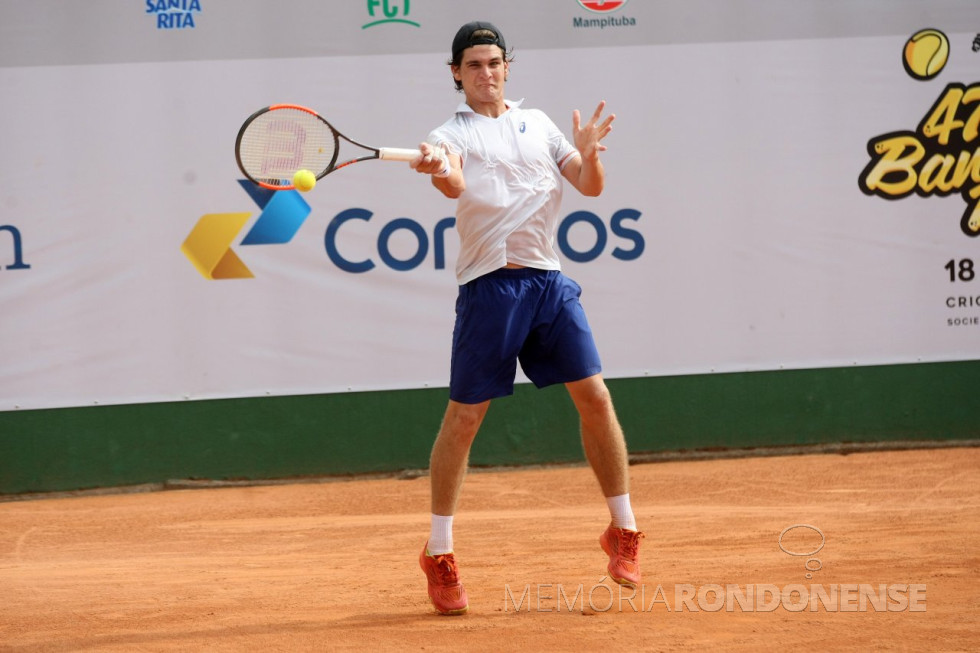 || Tenista rondonense Thiago Wild que conquistou seu primeiro ponto na ATP, em Anatalya, na Turquia, em abril de
Imagem: Acervo DN Sul - FOTO 12 -